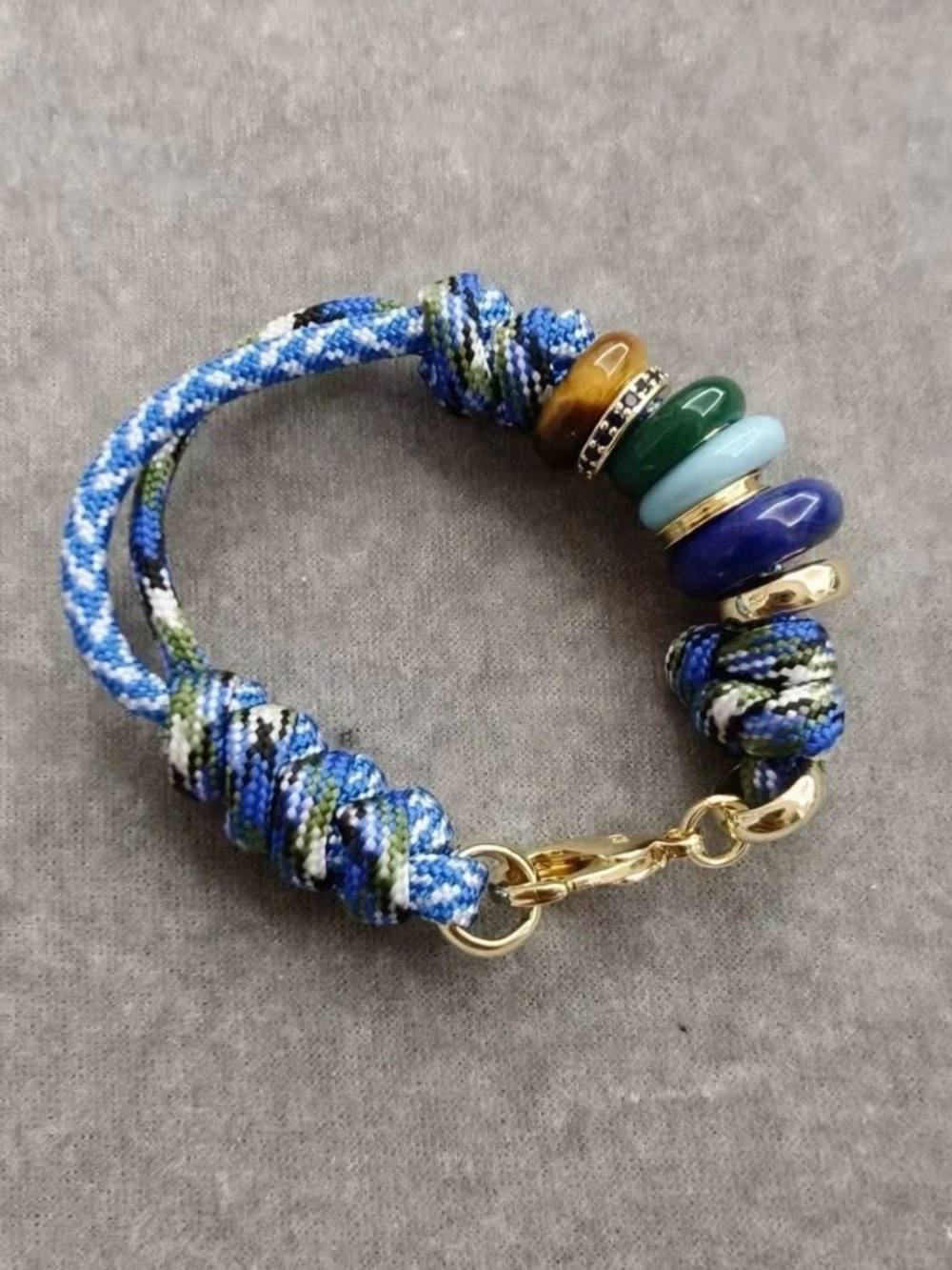 ROXANNE ASSOULIN The Super Size Happy Cord Bracelet denim & black firm price - Picture 3 of 9